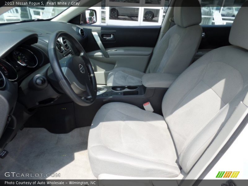 Pearl White / Gray 2013 Nissan Rogue S