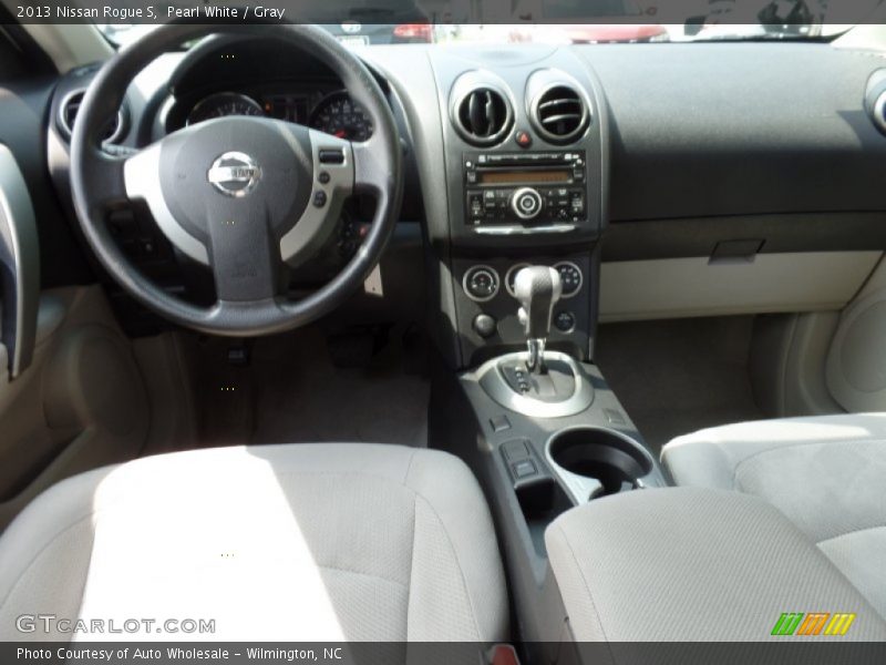 Pearl White / Gray 2013 Nissan Rogue S