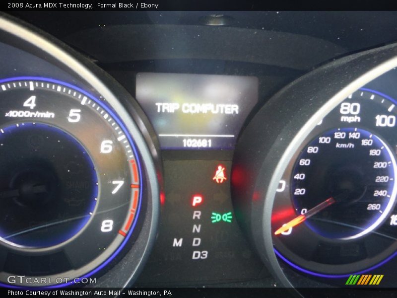 Formal Black / Ebony 2008 Acura MDX Technology