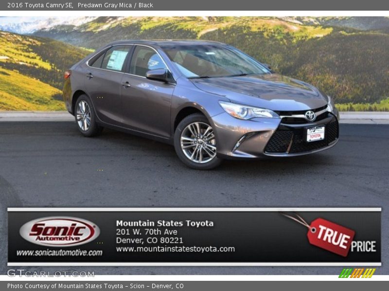 Predawn Gray Mica / Black 2016 Toyota Camry SE