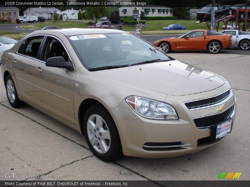 Sandstone Metallic / Cocoa/Cashmere Beige 2008 Chevrolet Malibu LS Sedan