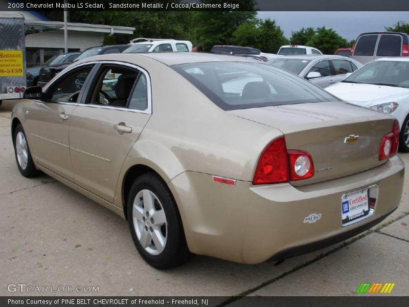 Sandstone Metallic / Cocoa/Cashmere Beige 2008 Chevrolet Malibu LS Sedan