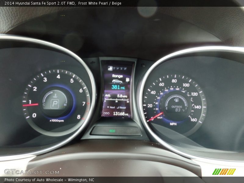 Frost White Pearl / Beige 2014 Hyundai Santa Fe Sport 2.0T FWD