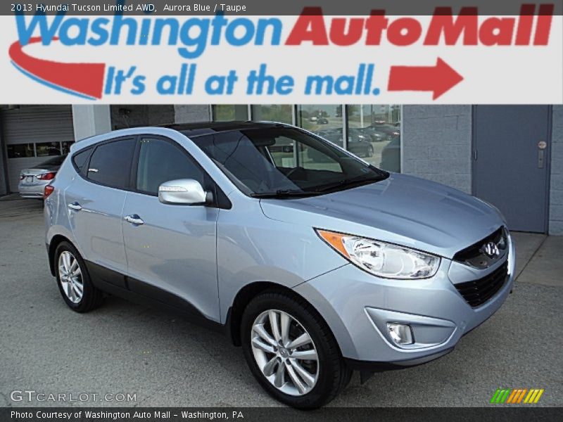 Aurora Blue / Taupe 2013 Hyundai Tucson Limited AWD