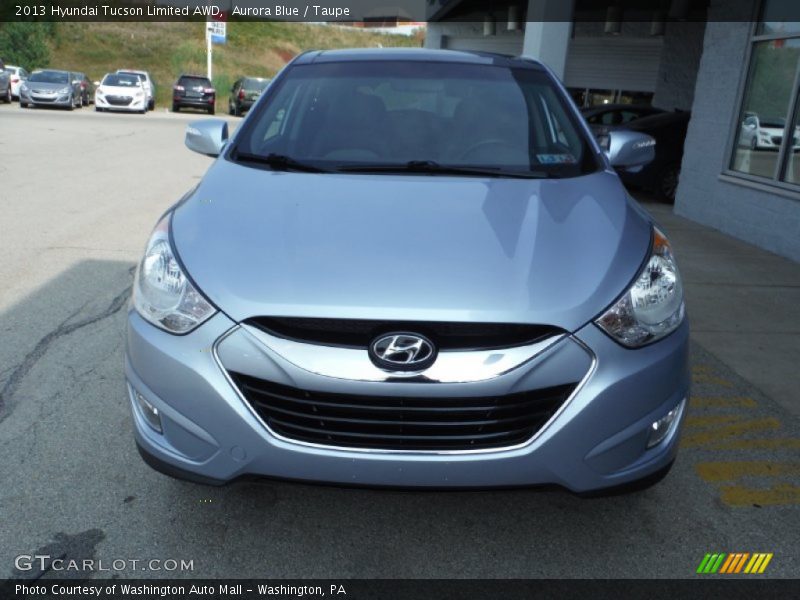 Aurora Blue / Taupe 2013 Hyundai Tucson Limited AWD