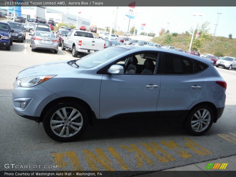 Aurora Blue / Taupe 2013 Hyundai Tucson Limited AWD
