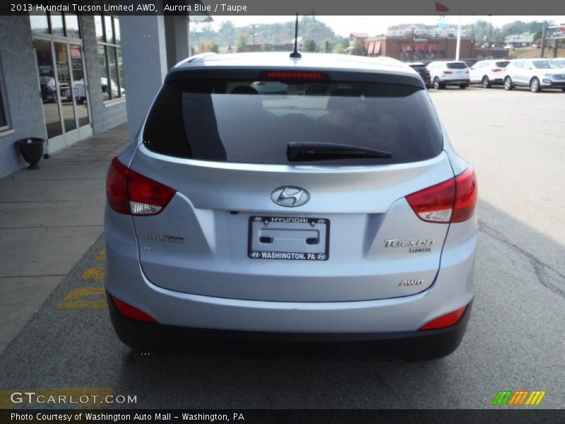 Aurora Blue / Taupe 2013 Hyundai Tucson Limited AWD