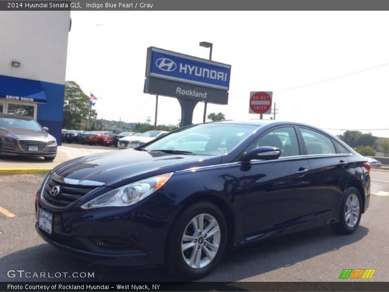 Indigo Blue Pearl / Gray 2014 Hyundai Sonata GLS