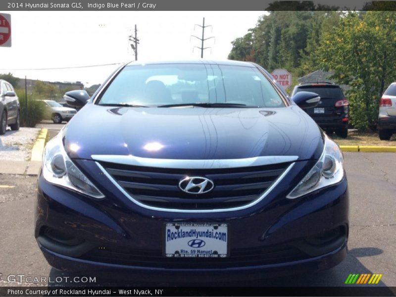Indigo Blue Pearl / Gray 2014 Hyundai Sonata GLS