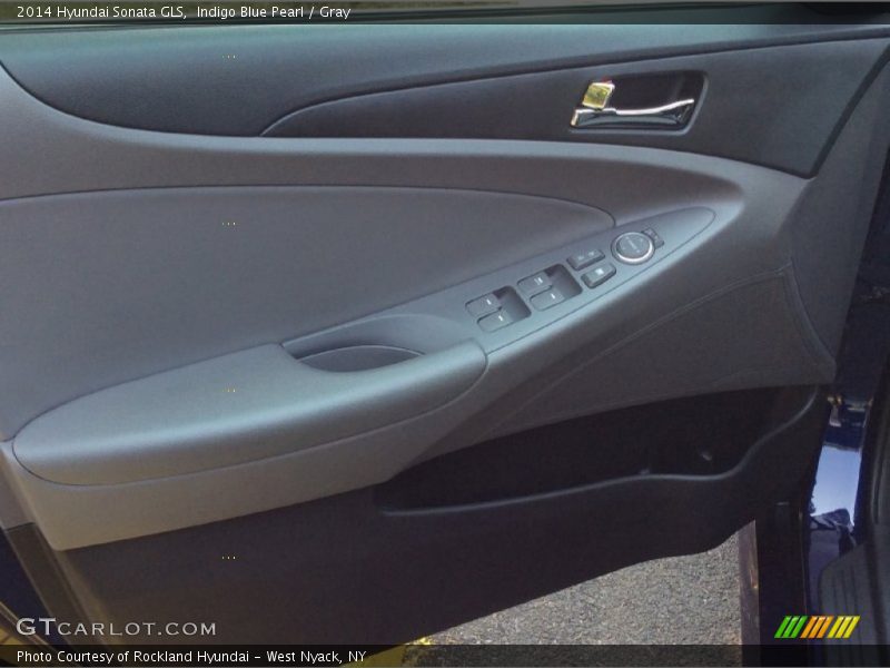 Indigo Blue Pearl / Gray 2014 Hyundai Sonata GLS