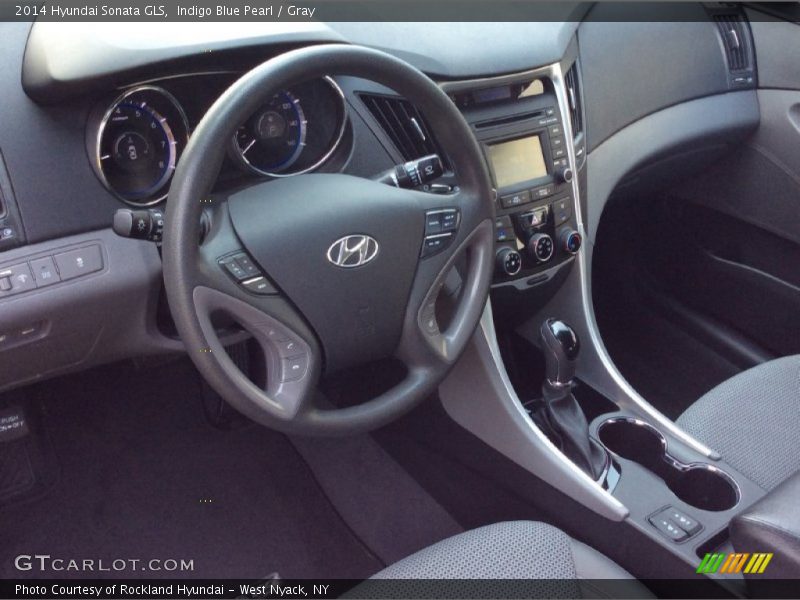 Indigo Blue Pearl / Gray 2014 Hyundai Sonata GLS