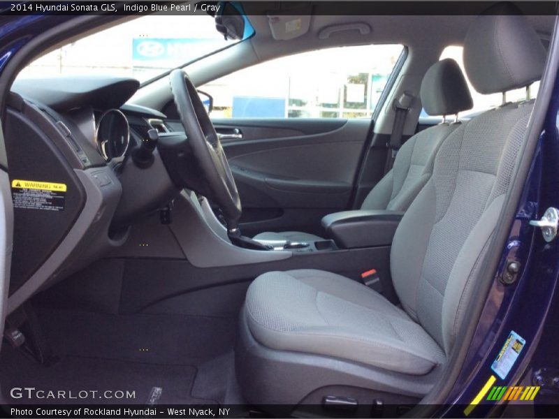 Indigo Blue Pearl / Gray 2014 Hyundai Sonata GLS