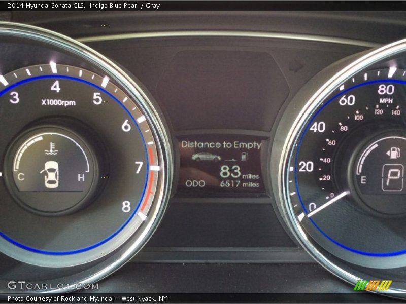 Indigo Blue Pearl / Gray 2014 Hyundai Sonata GLS