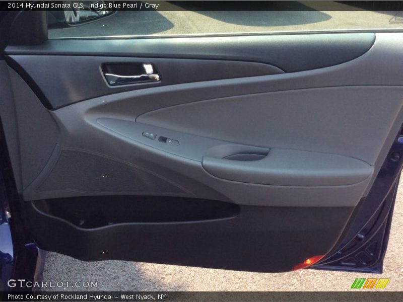 Indigo Blue Pearl / Gray 2014 Hyundai Sonata GLS