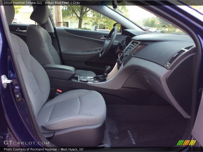 Indigo Blue Pearl / Gray 2014 Hyundai Sonata GLS