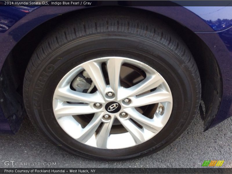 Indigo Blue Pearl / Gray 2014 Hyundai Sonata GLS