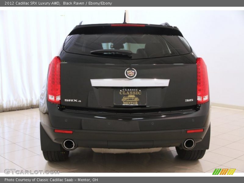 Black Raven / Ebony/Ebony 2012 Cadillac SRX Luxury AWD
