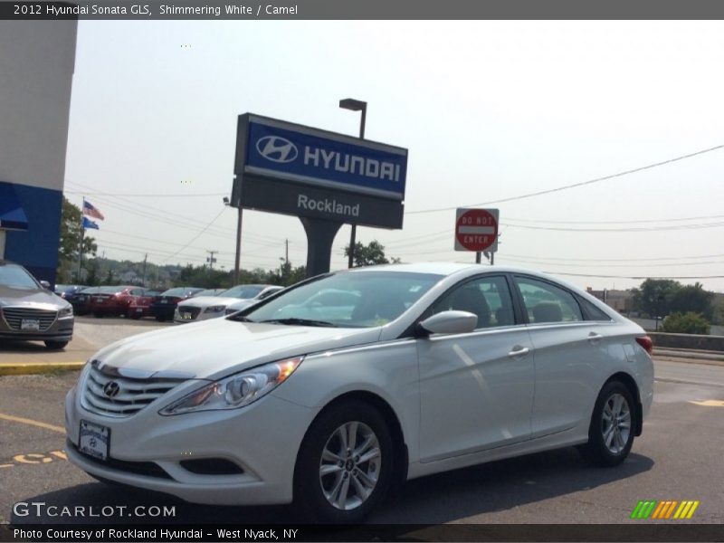 Shimmering White / Camel 2012 Hyundai Sonata GLS