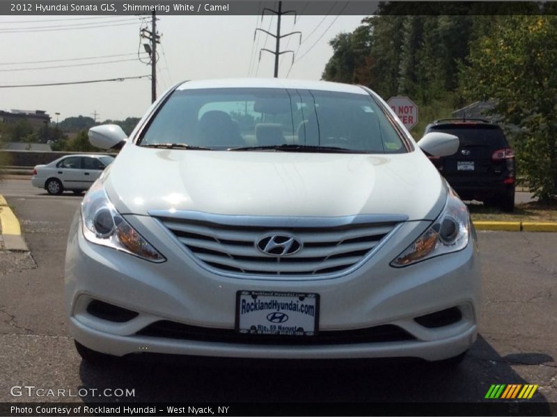 Shimmering White / Camel 2012 Hyundai Sonata GLS
