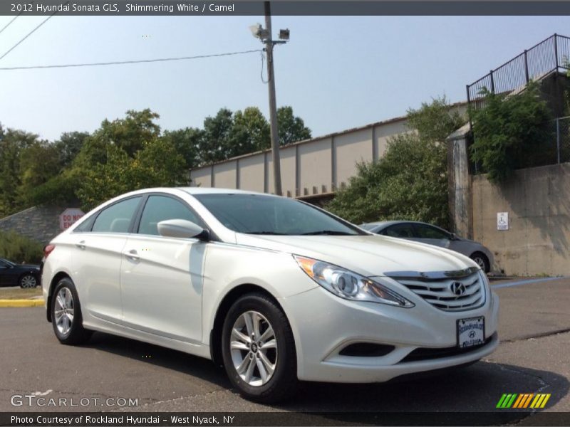 Shimmering White / Camel 2012 Hyundai Sonata GLS