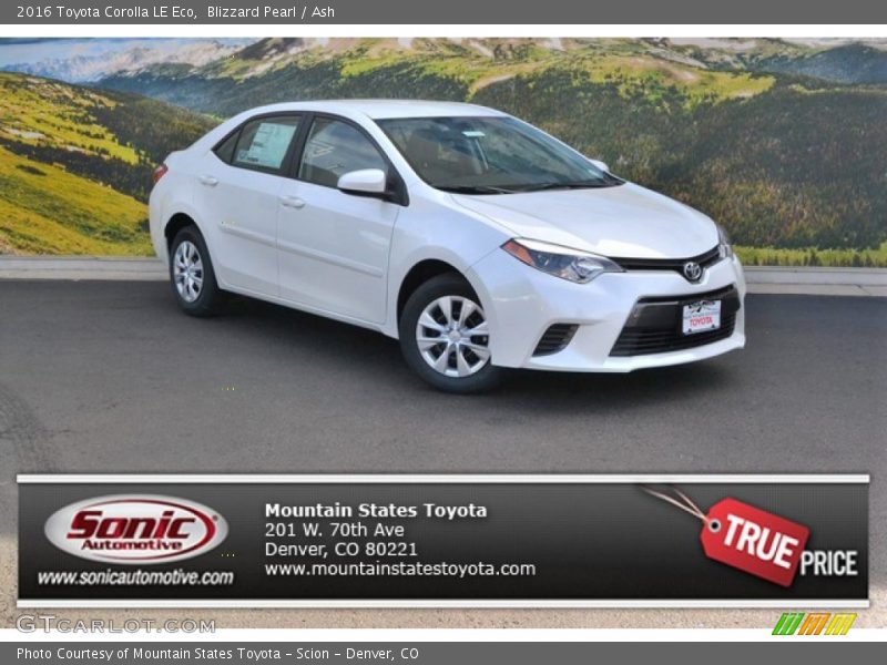 Blizzard Pearl / Ash 2016 Toyota Corolla LE Eco