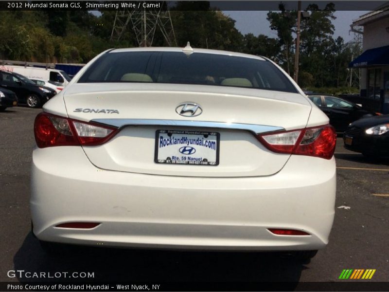 Shimmering White / Camel 2012 Hyundai Sonata GLS