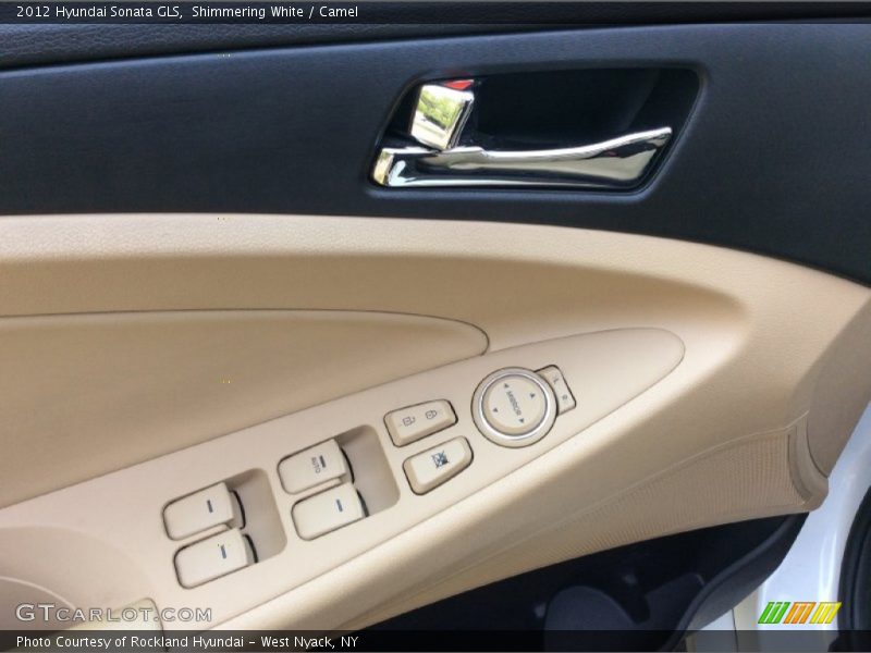 Shimmering White / Camel 2012 Hyundai Sonata GLS