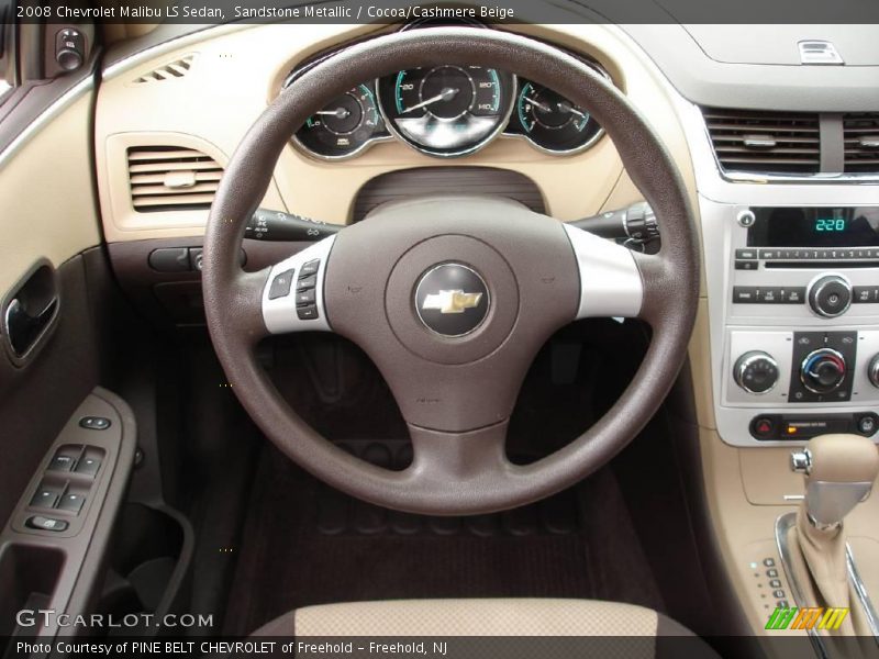 Sandstone Metallic / Cocoa/Cashmere Beige 2008 Chevrolet Malibu LS Sedan