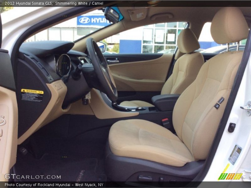 Shimmering White / Camel 2012 Hyundai Sonata GLS