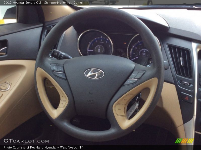 Shimmering White / Camel 2012 Hyundai Sonata GLS