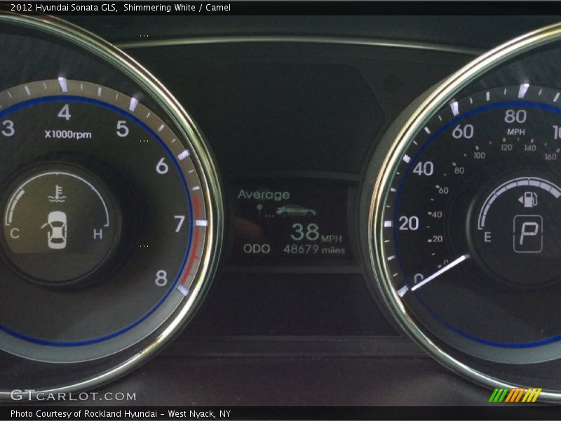Shimmering White / Camel 2012 Hyundai Sonata GLS