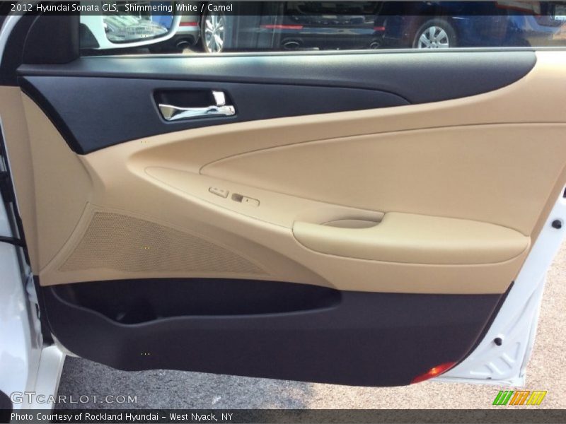 Shimmering White / Camel 2012 Hyundai Sonata GLS