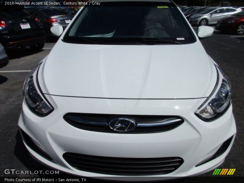 Century White / Gray 2016 Hyundai Accent SE Sedan