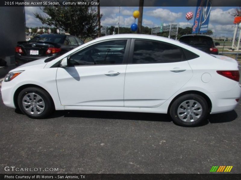 Century White / Gray 2016 Hyundai Accent SE Sedan