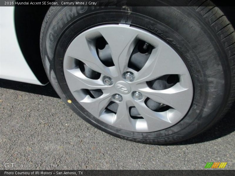 Century White / Gray 2016 Hyundai Accent SE Sedan