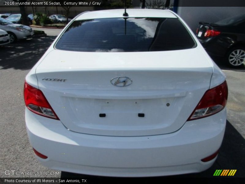 Century White / Gray 2016 Hyundai Accent SE Sedan