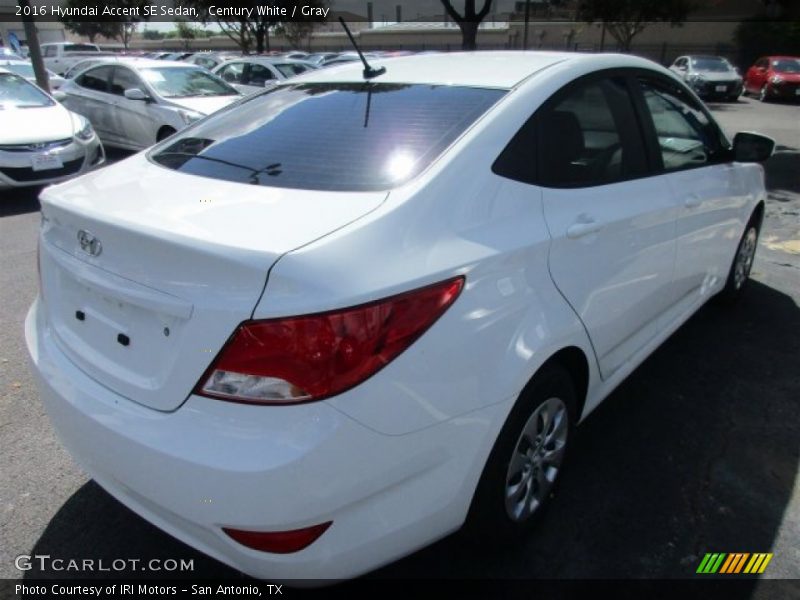 Century White / Gray 2016 Hyundai Accent SE Sedan