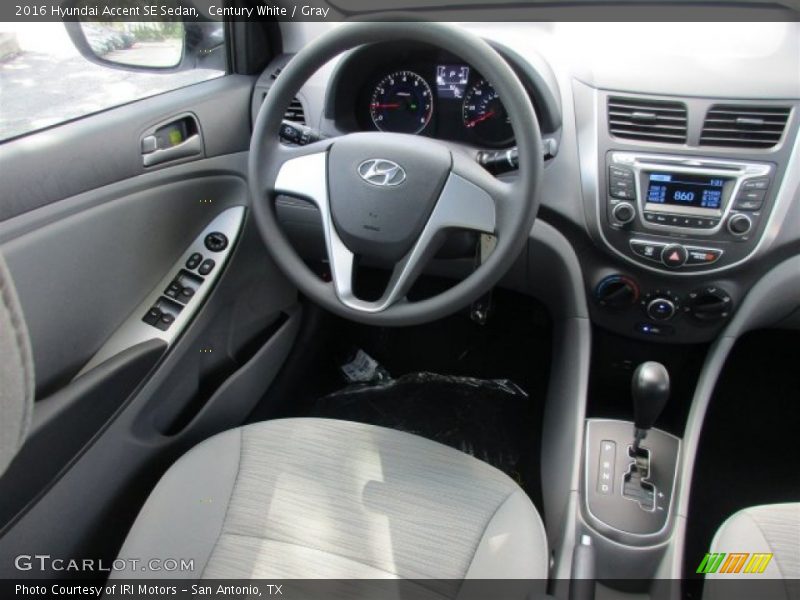 Century White / Gray 2016 Hyundai Accent SE Sedan