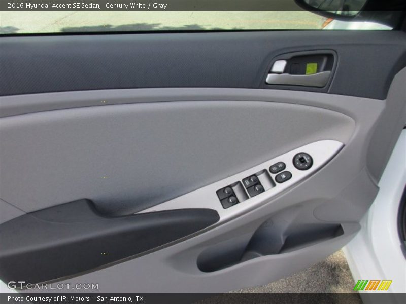 Century White / Gray 2016 Hyundai Accent SE Sedan