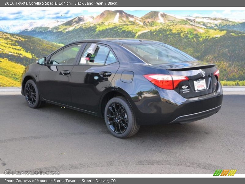 Black Sand Pearl / Black 2016 Toyota Corolla S Special Edition