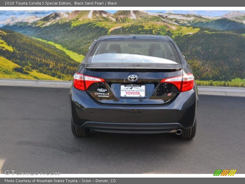 Black Sand Pearl / Black 2016 Toyota Corolla S Special Edition