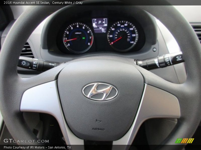 Century White / Gray 2016 Hyundai Accent SE Sedan