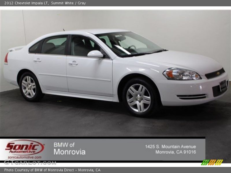 Summit White / Gray 2012 Chevrolet Impala LT