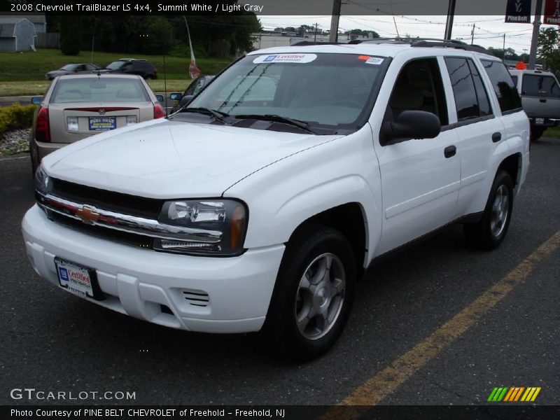 Summit White / Light Gray 2008 Chevrolet TrailBlazer LS 4x4