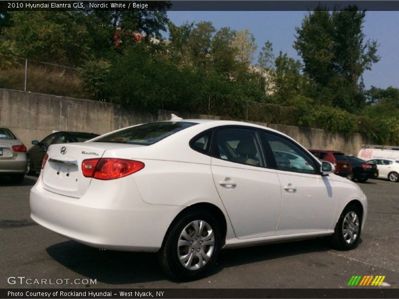 Nordic White / Beige 2010 Hyundai Elantra GLS