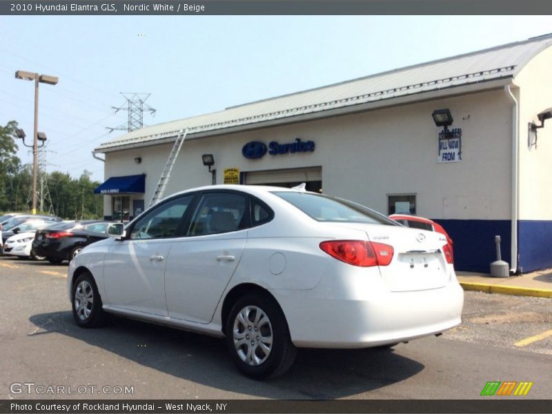 Nordic White / Beige 2010 Hyundai Elantra GLS