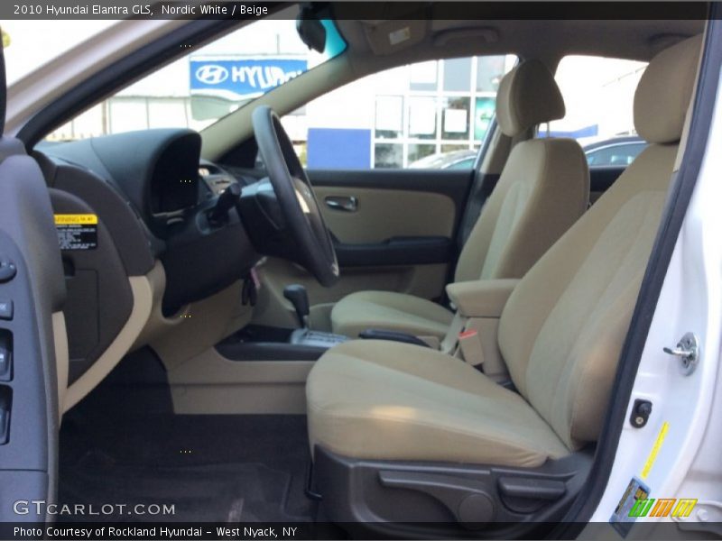 Nordic White / Beige 2010 Hyundai Elantra GLS