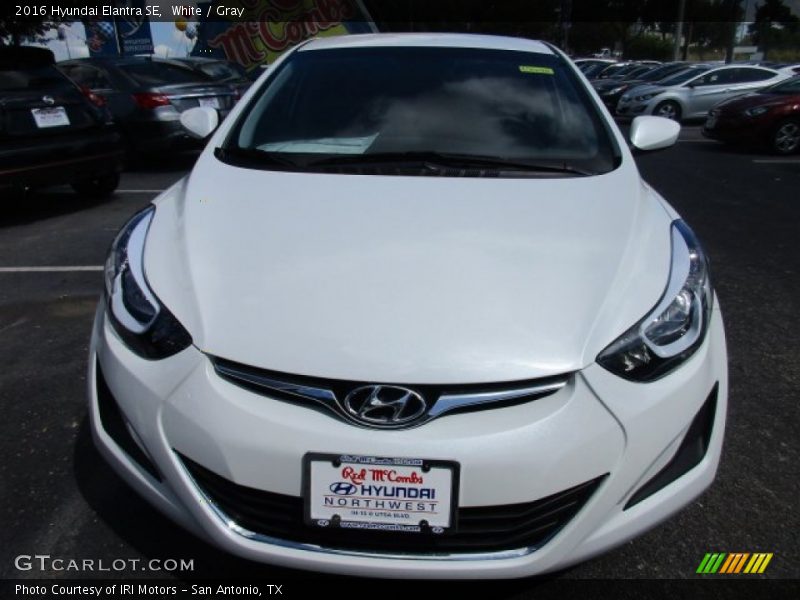 White / Gray 2016 Hyundai Elantra SE