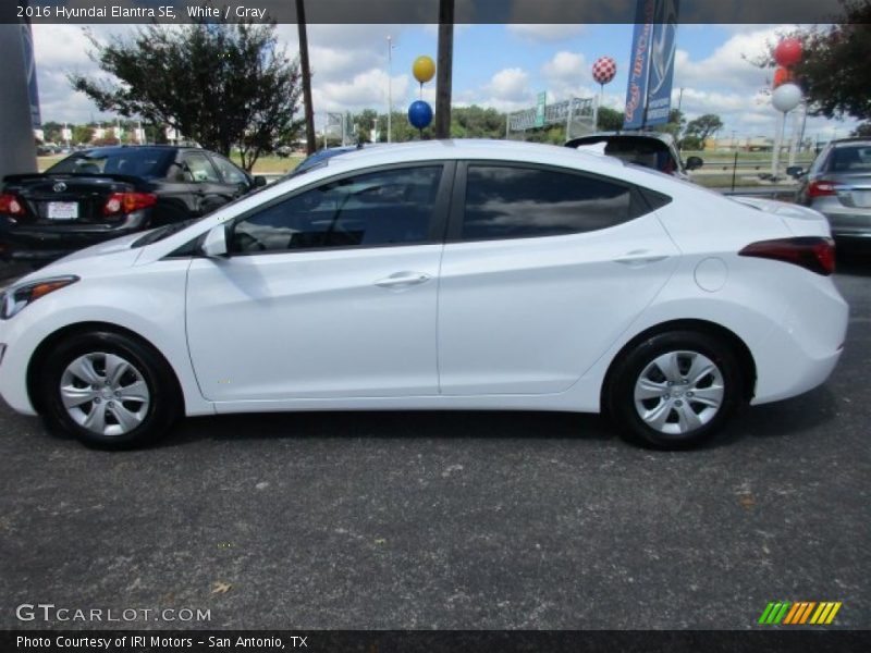 White / Gray 2016 Hyundai Elantra SE