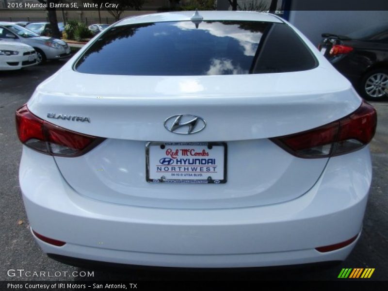 White / Gray 2016 Hyundai Elantra SE